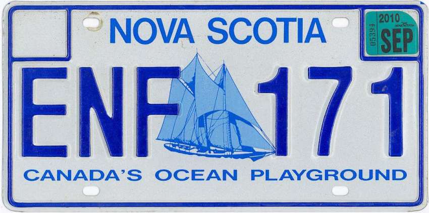 Nova Scotia License Plate Expérience Canadienne 